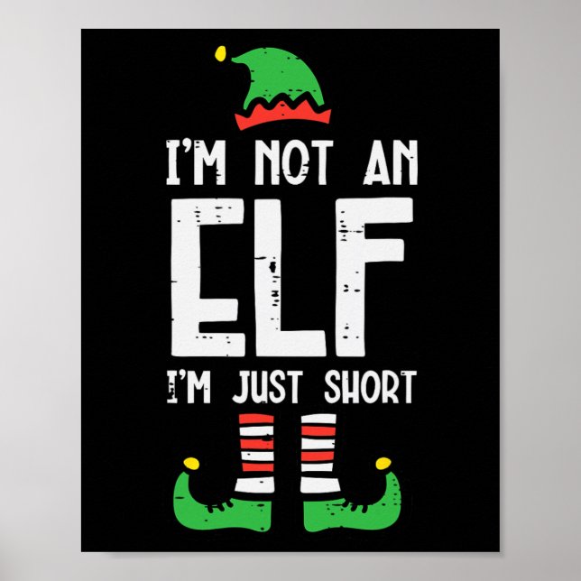 Affiche Noël Dans Pas Elf Juste Courte Fantaisie Xmas Femm (Devant)