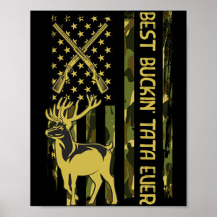 Affiche Noël de cerf de chasse de buckin d'hommes