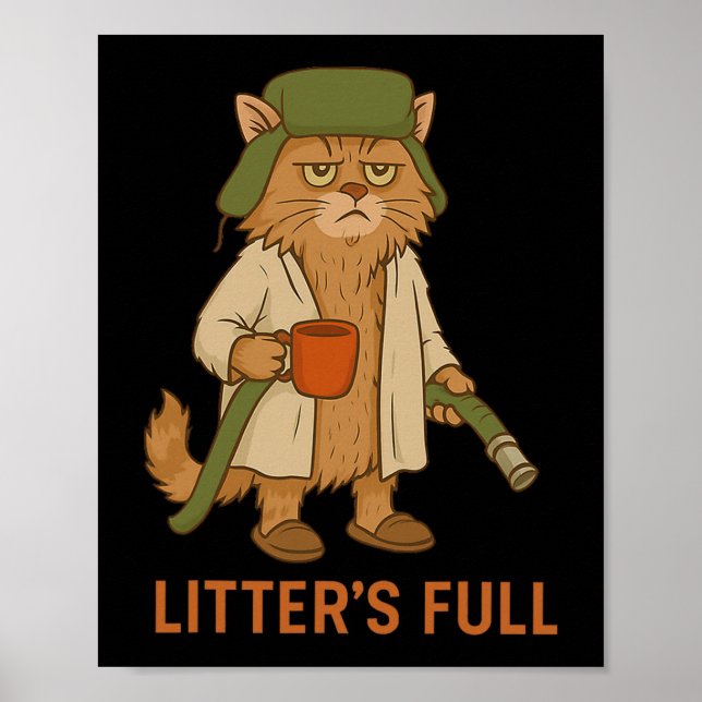 Affiche Noël de chat drôle, chat de portée complet  (Devant)