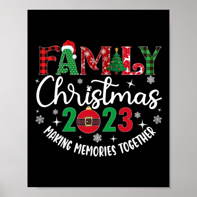 Affiche Noël de famille en faisant des souvenirs ensemble  (Devant)