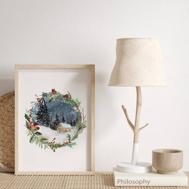 Affiche Noël de la forêt d'hiver (Créateur téléchargé)