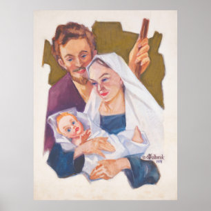 Affiche Noël de la Sainte Famille - Kulhanek 1978 Imprimer