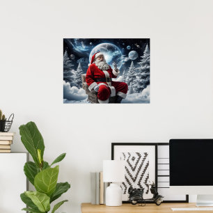 Affiche Noël de l'Arrière - plan de l'espace magique Père 