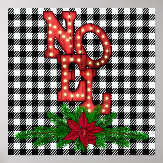 Affiche Noel de tambours sur Buffalo Plaid Holiday (Devant)