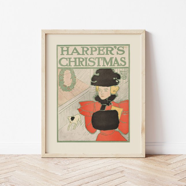 Affiche Noël de vintage Harper 1896 (Créateur téléchargé)
