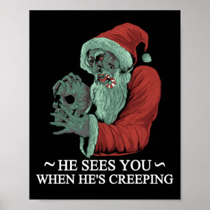 Affiche Noël Déplaisant au Père Noël Krampus