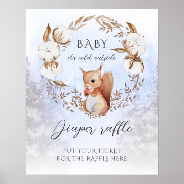 Affiche Noël d'hiver Il fait froid à l'extérieur du Baby s (Devant)