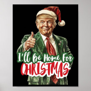 Affiche Noël Donald Trump Président 2024 Dancing Funn