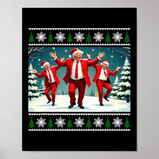 Affiche Noël Donald Trump Président 2024 Dancing Funn