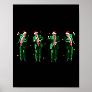 Affiche Noël Donald Trump Président 2024 Dancing Funn