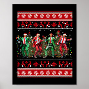 Affiche Noël Donald Trump Président 2024 Dancing Funn
