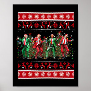 Affiche Noël Donald Trump Président 2024 Dancing Funn