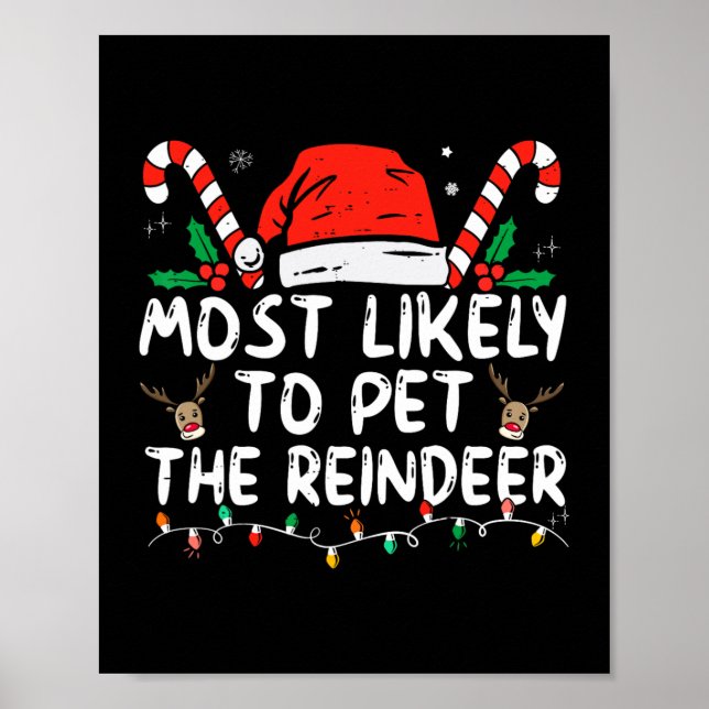 Affiche Noël Drôle Le Plus Susceptible De Pet Le Rinder (Devant)