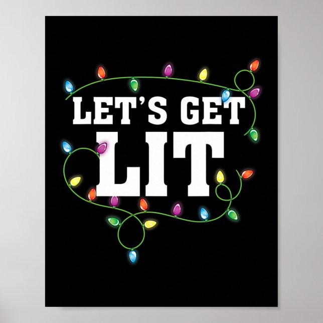 Affiche Noël Drôle Mignonne Faisons Lit Noël (Devant)