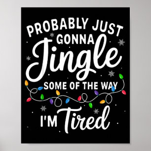 Affiche Noël drôle probablement tintinnabuler une partie d