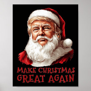 Affiche Noël Drôle Trump Père Noël Faire de Noël Super Un
