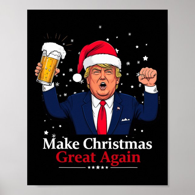 Affiche Noël drôle Trump Rendre Noël super (Devant)