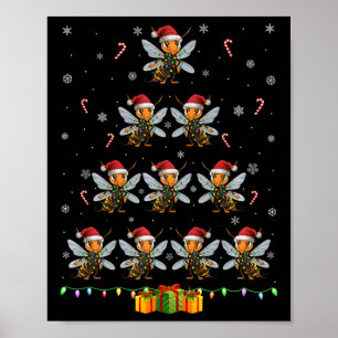 Affiche Noël du Géant Asiatique Hornet Santa Hat Noël