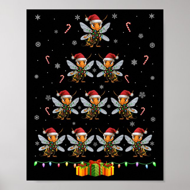 Affiche Noël du Géant Asiatique Hornet Santa Hat Noël (Devant)