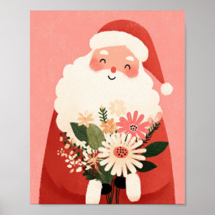 Affiche Noël du Père Noël Illustration de la pépinière Noë