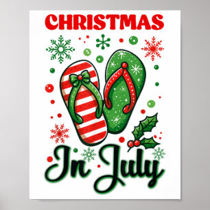 Affiche Noël En Juillet Flip Flops Xmas Flip Flops Summe