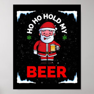 Affiche Noël en juillet Ho Ho Tiens ma bière Santa Été
