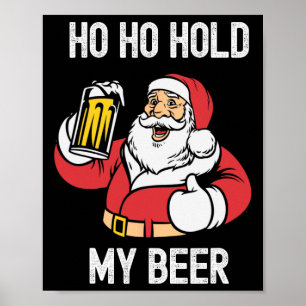 Affiche Noël en juillet Ho Ho Tiens ma bière Santa Eté