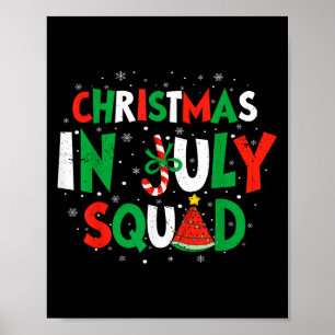 Affiche Noël En Juillet Squad Drôle Été Vacances Hommes