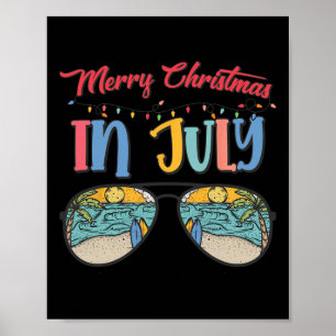 Affiche Noël en Juillet Xmas Été Hommes Femmes Enfants
