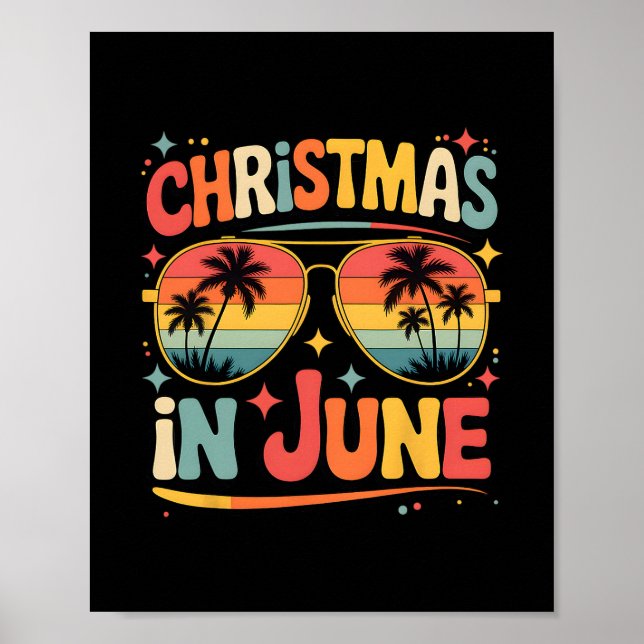 Affiche Noël en juin Rétro Vacances d'été solitaire Xm (Devant)