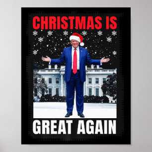 Affiche Noël est à nouveau génial Drôle Donald Trump Chris