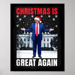 Affiche Noël est à nouveau génial Drôle Donald Trump Chris