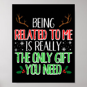 Affiche Noël étant lié à moi seulement Cadeau Xmas Hommes
