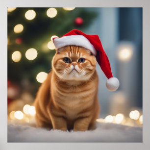 Affiche Noël Exotique Shorthair