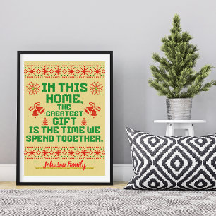 Affiche Noël familial personnalisé "Le plus grand cadeau"