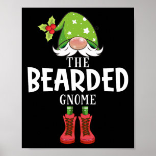 Affiche Noël Famille assortie Le Gnome barbu