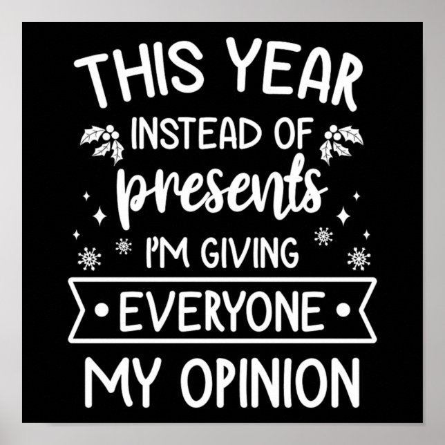 Affiche Noël Fantastique vacances dire drôle cadeau Noël (Devant)