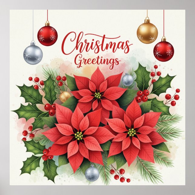 Affiche Noël, Festive, (Devant)