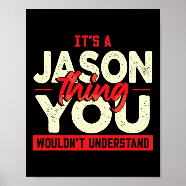 Affiche Noël Fête des pères Anniversaire Nom Jason (Devant)