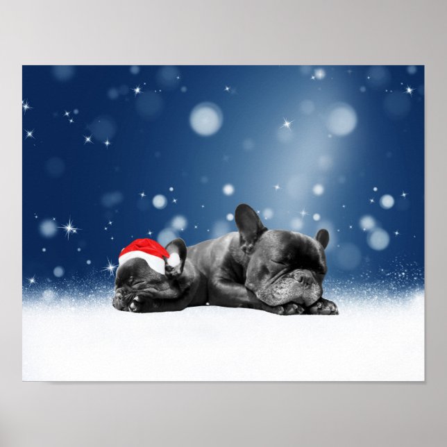 Affiche Noël Français Chien de taule Chien Chien de Chien  (Devant)