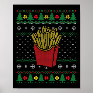 Affiche Noël Français Fries Ugly Sweat