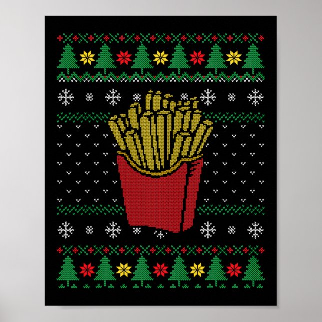 Affiche Noël Français Fries Ugly Sweat (Devant)