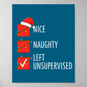 Affiche Noël Gentil Vilain Gauche Sans Supervision Vilain