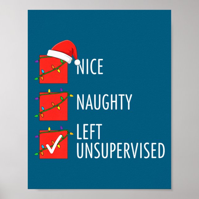 Affiche Noël Gentil Vilain Gauche Sans Supervision Vilain  (Devant)