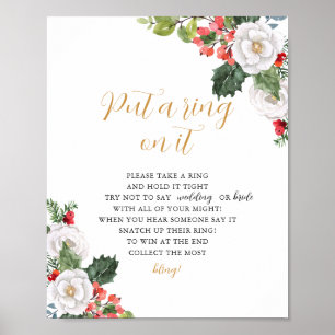 Affiche Noël Hiver ne dites pas mariée Réception de mariag