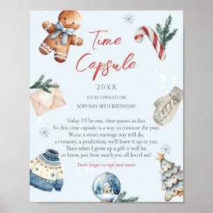 Affiche Noël hiver premier anniversaire heure Capsule