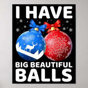 Affiche Noël Humoristique J'Ai De Gros Beaux Noël Pour M