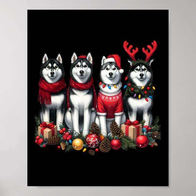 Affiche Noël Husky (Devant)
