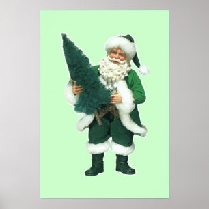 Affiche Noël irlandais le père noël