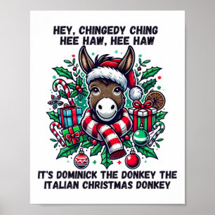 Affiche Noël Italien Noël Donkey Dominick T